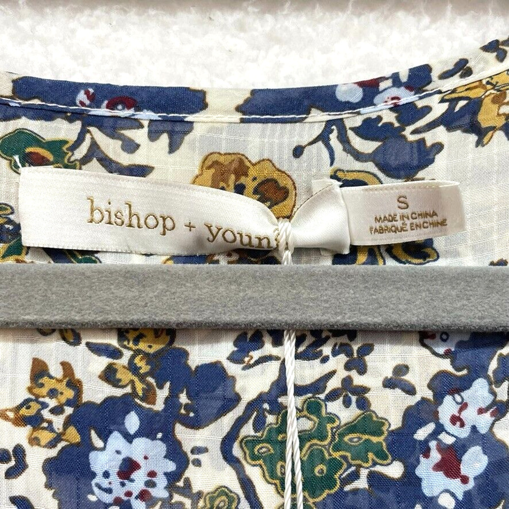 Bishop and Young Dress Womens Small Floral Anthropogie Blue Belle Isle Floral - Picture 3 of 11